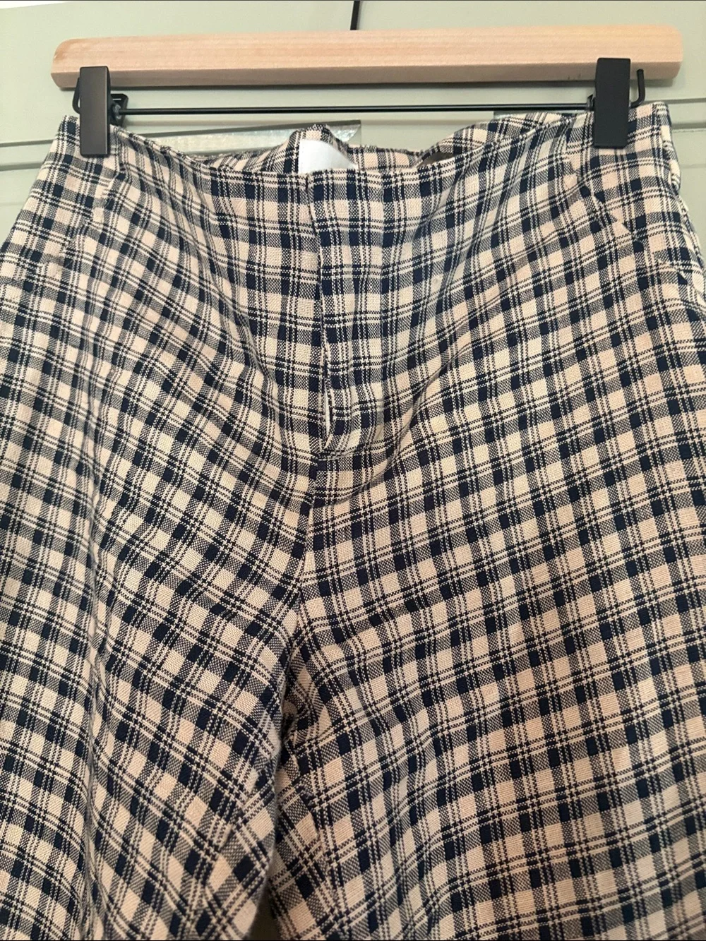 reformation Vida Checked low rise Linen Pants checked - size 4 short length